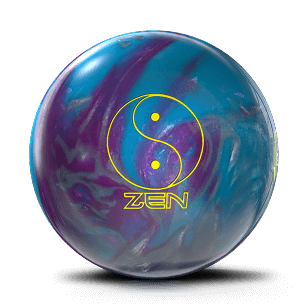 2020 900 Global Zen bowling ball with lightweight core, 74-76 durometer rating, reacta gloss finish, med-high flare potential, symmetrical weightblock, s77 response pearl coverstock